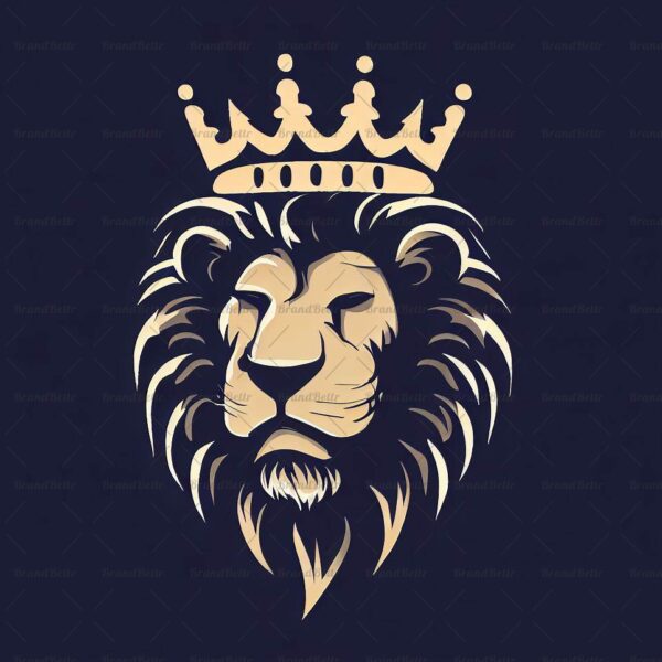 Majestätischer Löwe und Krone
